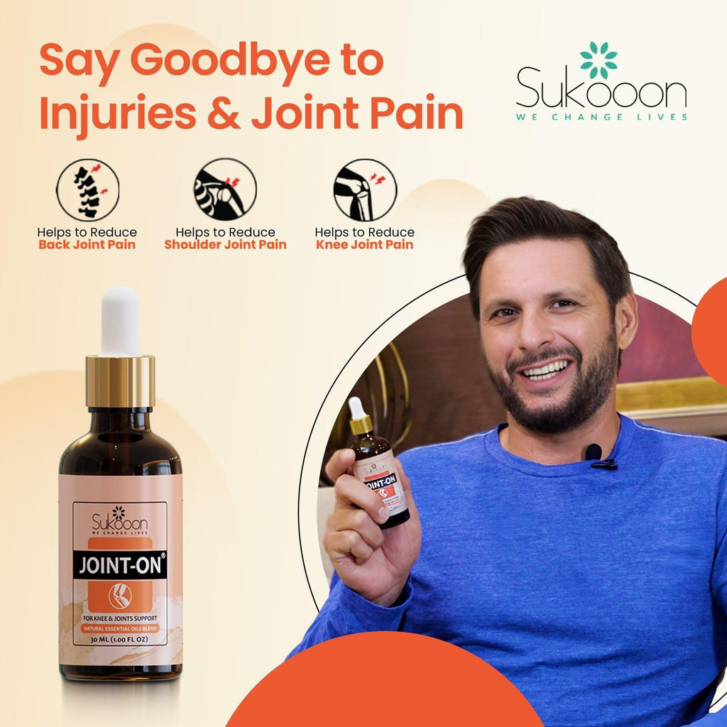 Sukoon Joint On Essential Oil Blend 30ML – Natural Pain Relief for Joints, Back, Knee, Arthritis, Strains & Sprains